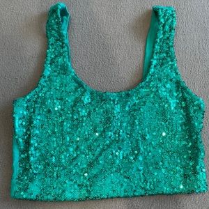 Sequin Crop Top